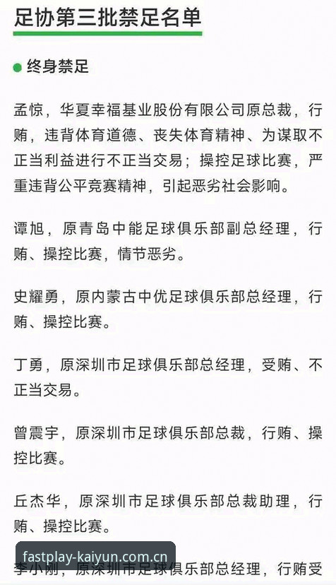 足协第三批禁足名单深度解析：17人终身禁赛背后，中国足球反腐进入深水区